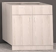 Стол рабочий кухонный 800*510*820 без столешницы (2 ящика/2 двери) (Сосна белая)